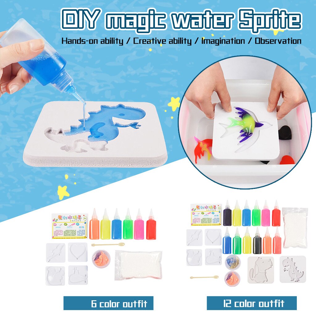 DIY Aqua Fairy Magic Water Gel Kids Educational Toys Kit Water Elf Toy  Supplementary Accessory Montessori Toys for Children