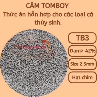 "Cám TOMBOY TB3 - Thức ăn hỗn hợp biến cá bột, tép bột thành cá bự, tép bự (hàng chiết) | Hingaostore."