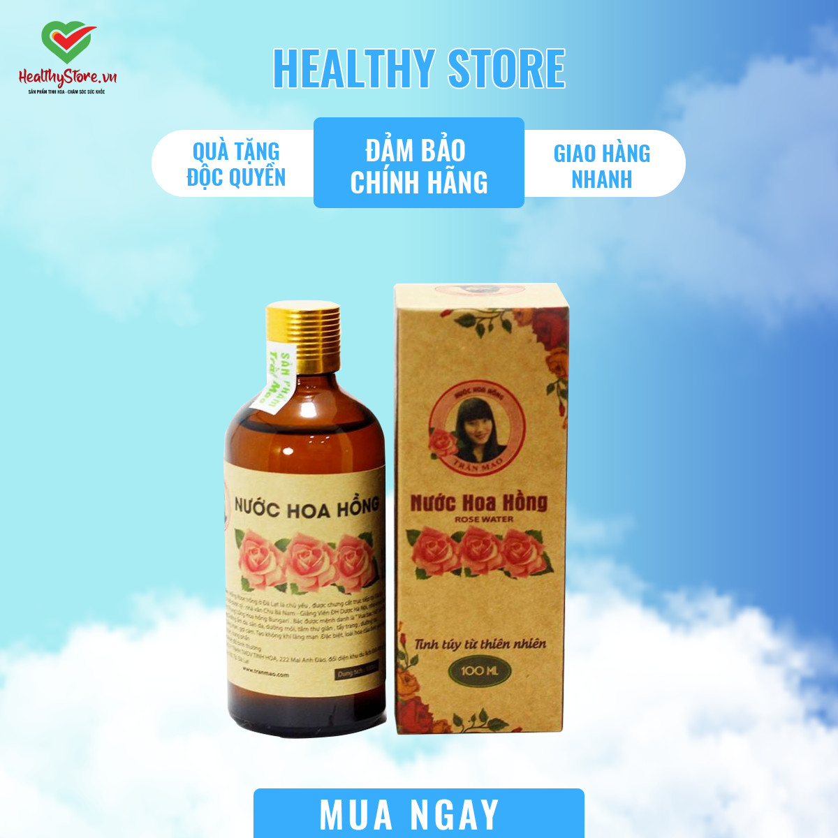 Nước hoa hồng thiên nhiên Trần Mao