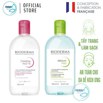 Nước tẩy trang Bioderma 500ml Pháp cho da dầu mụn & da nhạy cảm  - Bản nội địa Pháp