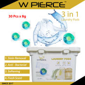WPierce 3-in-1 Laundry Pods - Germ-Killing, Stain Removal, Fresh S