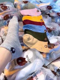 Bộ 10 đôi tất vớ cổ ngắn hình gấu