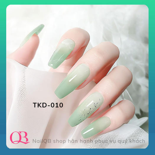 Sơn gel AS chai vuông màu thạch xanh lá nhạt mã TKD 009 - TKD 010 15ml (cần hơ đèn)