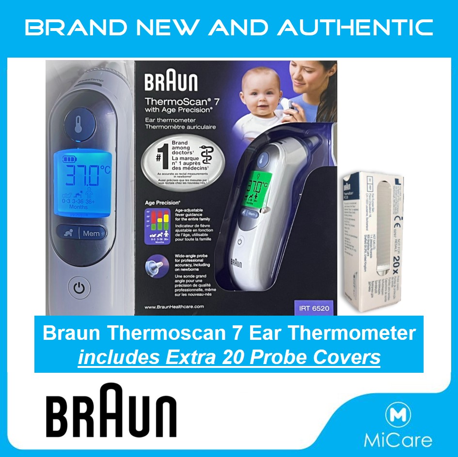 Braun ThermoScan 7+ Thermomètre Auriculaire Age Precision IRT6525