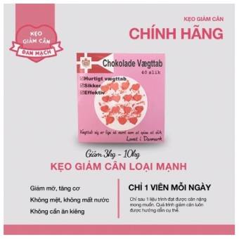 Kẹo Socola Giảm Cân Chokolade Vaegttab Đan Mạch - Hộp Hồng.