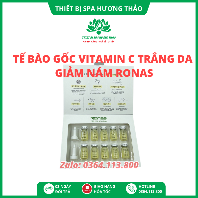 Tế bào gốc ronas vitamin C trắng da, giảm nám chính hãng hàn quốc