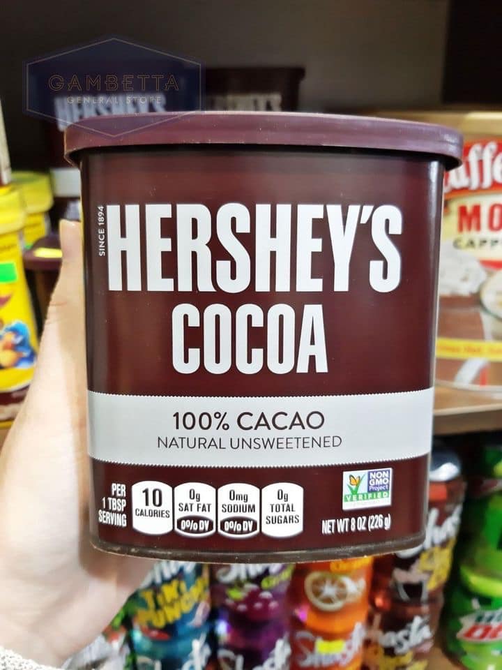 Bột cacao Hershey's Cocoa powder (Hershey’s Cocoa Natural Unsweetened 100% Cocoa)- 226g