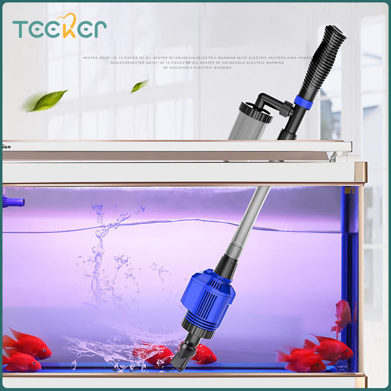 Teeker máy rửa cát chạy bằng điện hút mạnh cho bể cá máy lọc ống hút nước sỏi chân không cho bể cá