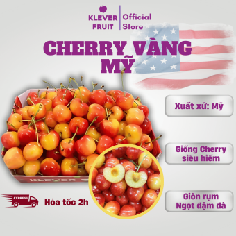 Cherry Vàng Jumbo Mỹ - USA Rainer Cherries - Trái cây Nhập Khẩu Chính Ngach Klever Fruit