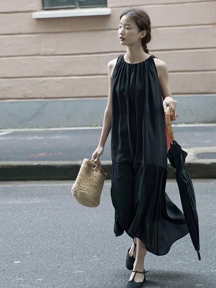 Đầm maxi lụa hàn quốc