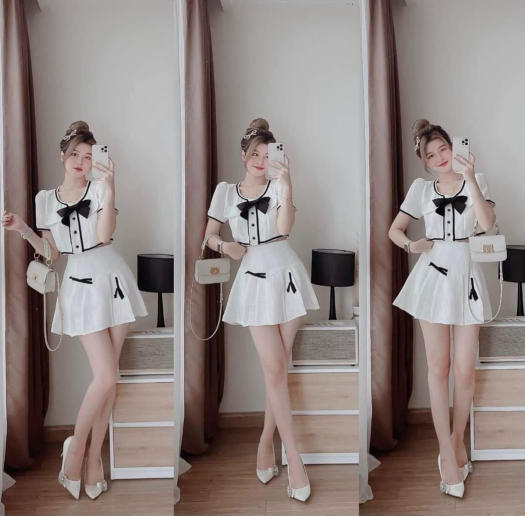 Set Váy Tapta Kiểu Nhật Tiểu Thư Sang Chảnh V75 - Cloudy Dress