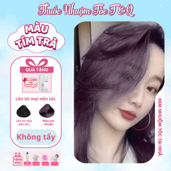 Thuốc Nhuộm Tóc Màu TÍM TRÀ Không Tẩy