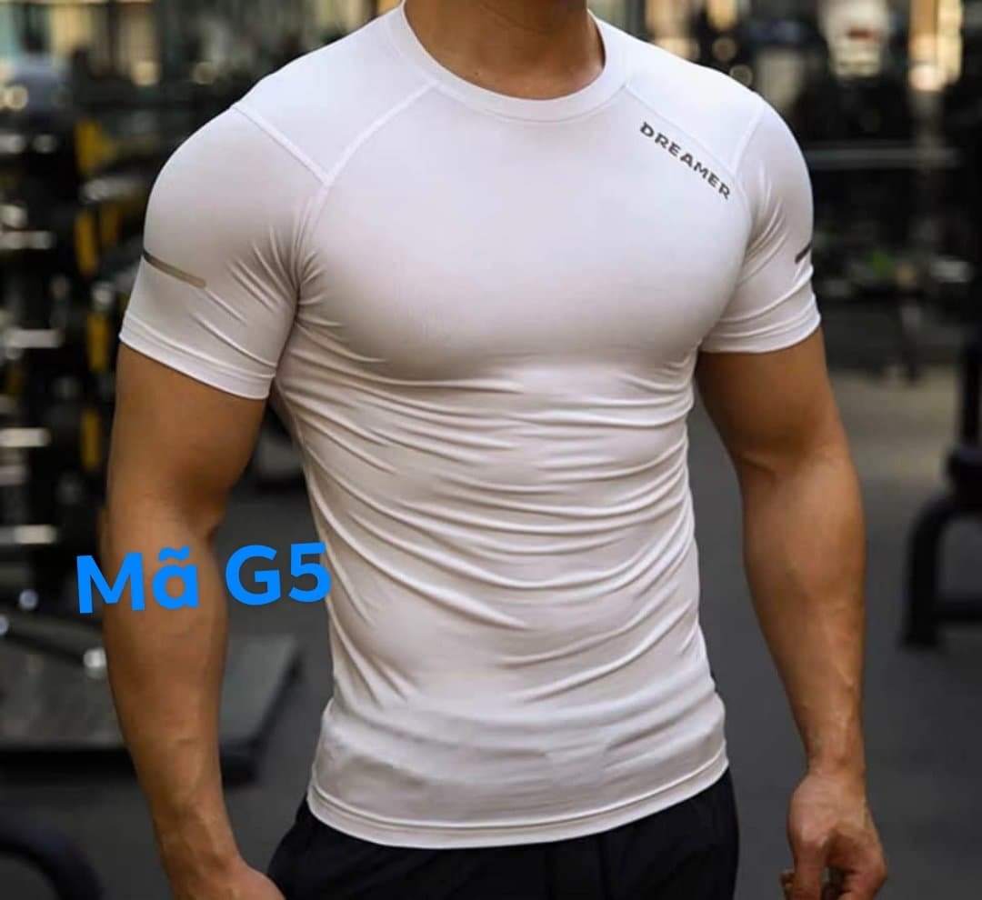 Áo Tập Gym, Áo Thể Thao Nam Ôm Body, Thun Lạnh Co Dãn 4c DREAMER - 3