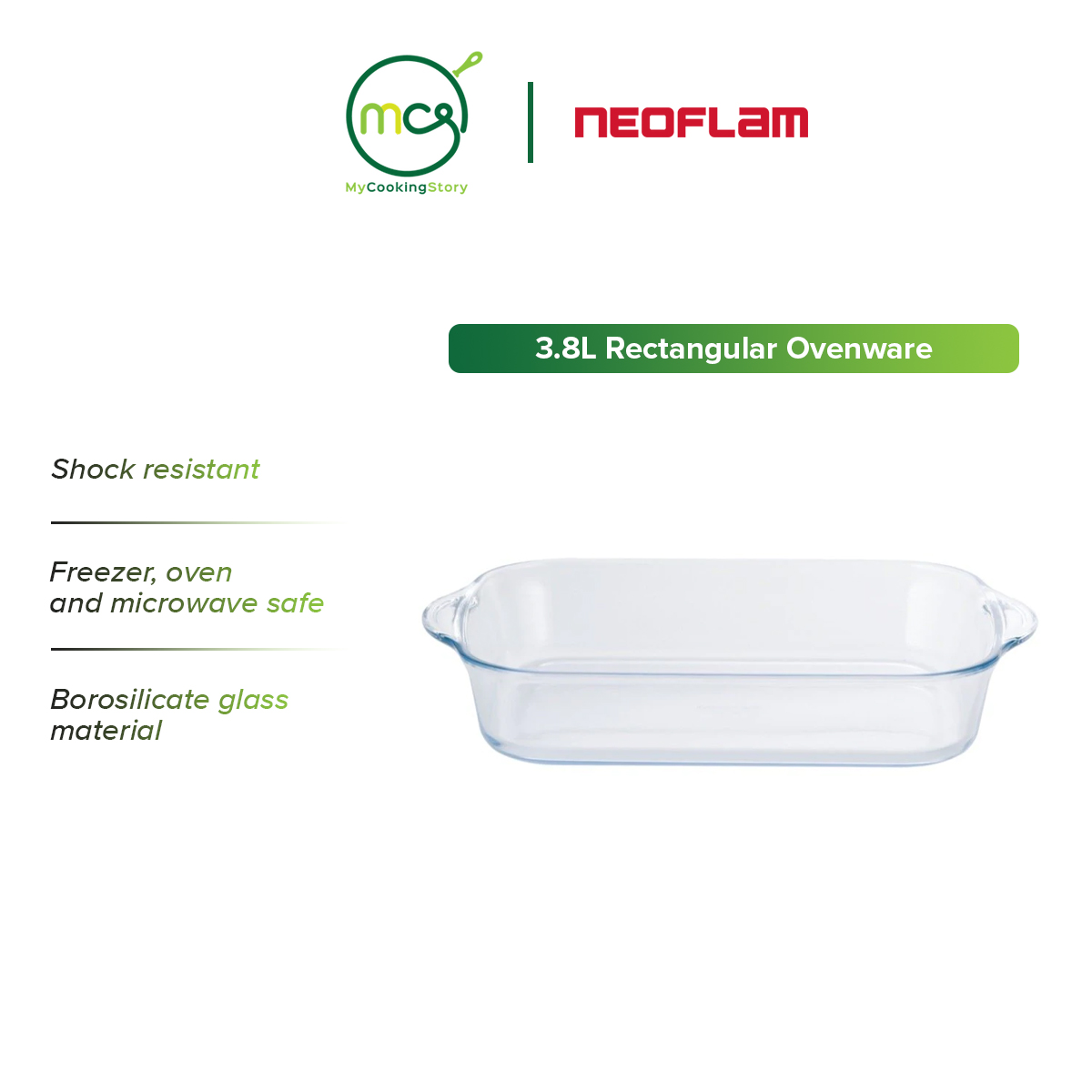 Gambar My Cooking Story   Neoflam 3.8L Rectangular Ovenware