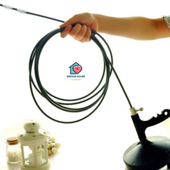 Thông tắc bồn cầu, dụng cụ thông cống, thông tắc ống nước, dây thông tắc cống lò xo - Dụng Cụ Thông Cống Chuyên Nghiệp dài 5m Đầu Lò Xo