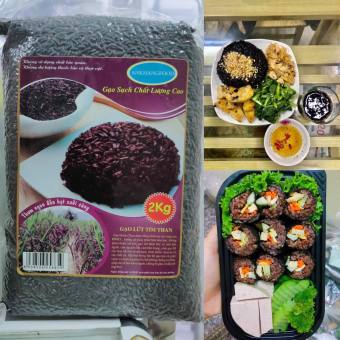 Gạo lứt tím than (2kg) - hút chân không