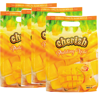 Combo 5 Túi Thạch Rau Câu Pudding Cherish Xoài Túi 405G