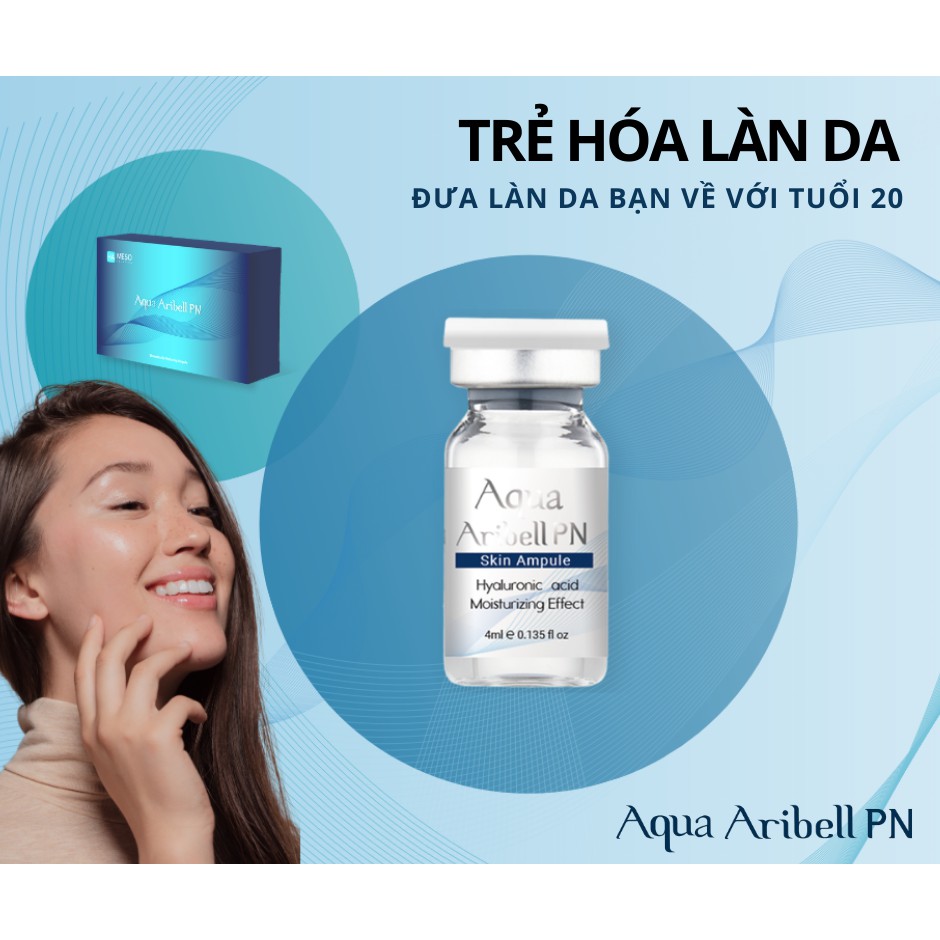 Lẻ 1 lọ HA Tinh Chất Trẻ Hóa Aqua Aribell PN từ DNA Cá Hồi căng bóng da 4ml Hàn Quốc