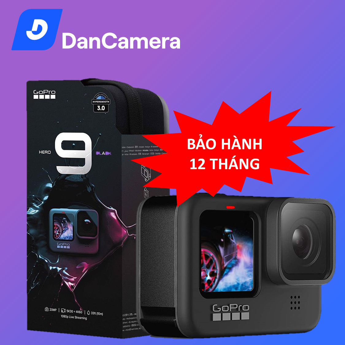 GoPro Hero 9 Black | Nhập khẩu chính hãng | Bảo hành 12 tháng