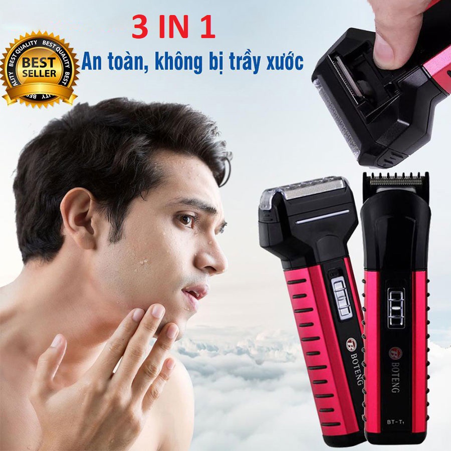 Tông đơ cắt tóc kiêm máy cạo râu-tỉa lông mũi - boteng bt-t1