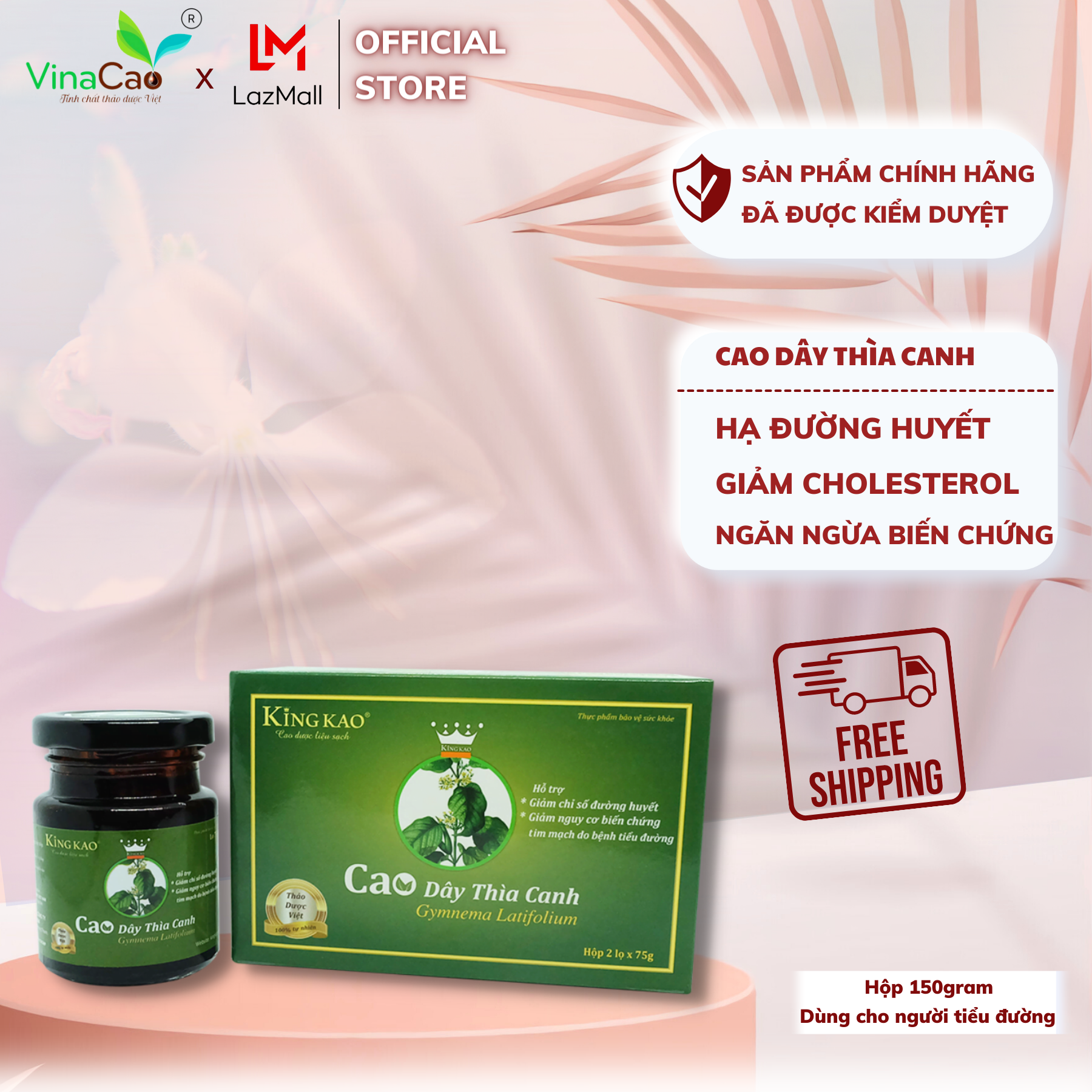 Cao Dây thìa canh Sunite KingKao - 100% tinh chất dây thìa canh tốt cho người tiểu đường _Vinacao_