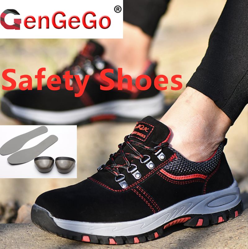 Brand GenGeGo COD Giày Bảo Hộ Thoáng Khí GenGeGo, Giày Lao Động Chống Va Đập