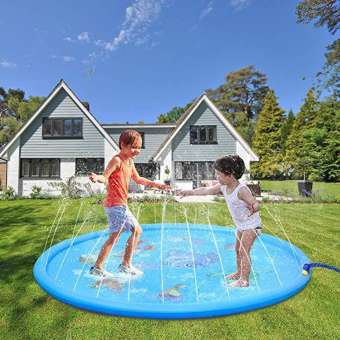 Tấm Đệm Phun Nước Cho Bé 1.7m - Thảm Phao Phun Nước.Thảm Nước Bồn Tắm Ngoài Trời .Miếng Lót Thảm Mùa Hè Bơm Hơi Xịt Đệm Nước Ngoài Trời Bãi Cỏ Cho Bé chơi