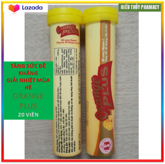 Tuýt Viên Sủi Multivitamin  -Orange plus - Giúp Bổ Sung Vitamin C,B1,B2, Kẽm , Giúp Tăng Cường Thể Lực, Tăng Sức Đề Kháng- Tuýp 20 viên 4g
