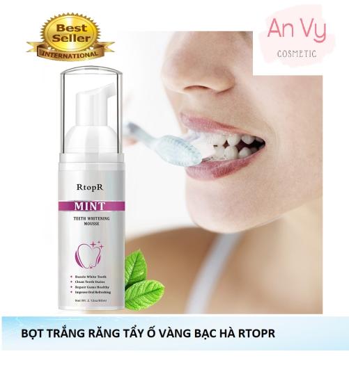 Kem RtopR Bọt Tẩy Trắng Răng Làm Sạch Răng Khử Mùi Hôi Miệng Mousse Teeth Whitening Clean Teeth 60ml