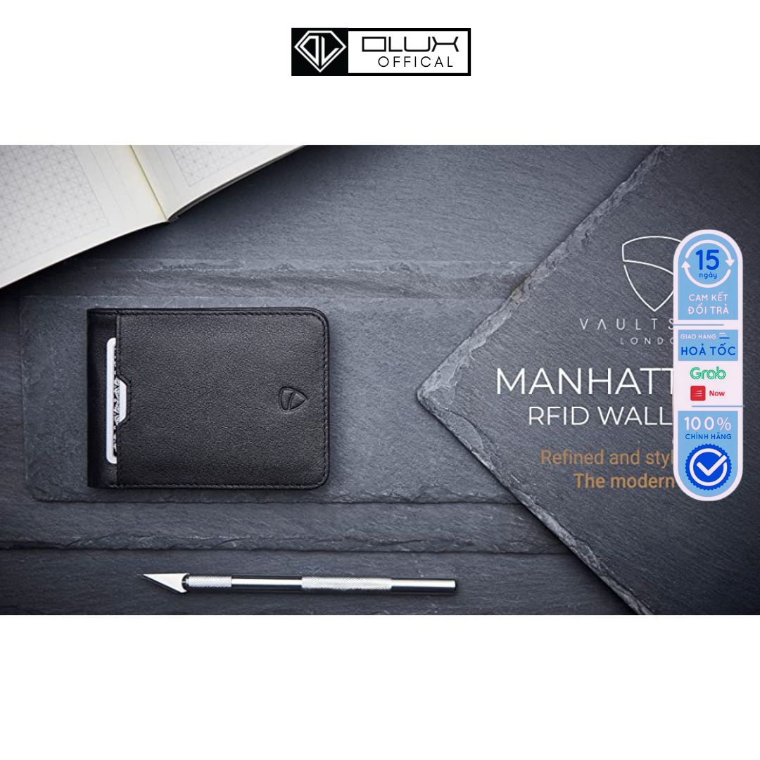 Ví nam mini, ví da nam ⚡da thật⚡ ví da namecard thời trang manhattan