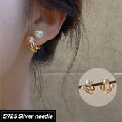 Lucky Pretty Minimalist Pearls Stud Earrings - 