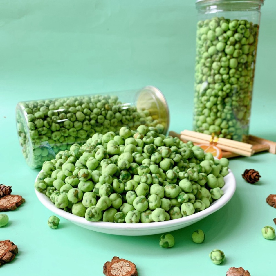 Đậu hà lan wasabi hủ 500g - ăn vặt gàbeo
