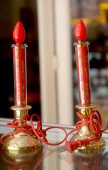 Cặp Đèn nến cắm điện bóng cà na-Có video sản phẩm