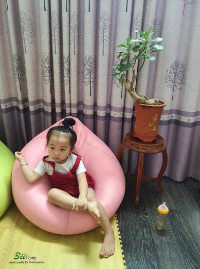 Ghế Lười Hạt Xốp 3ii Home Hàng Xuất Khẩu Chất Lượng Cao Màu Hồng Size M 80x100