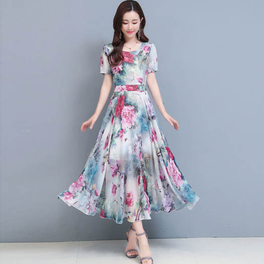 Đầm hoa công sở dáng ôm body KK119-28 | Thời trang công sở K&K Fashion