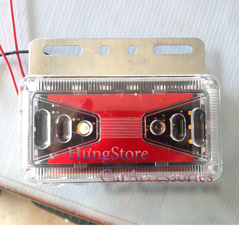 Đèn sườn led 12/24V,đèn demi xi nhan led chữ X chống nước