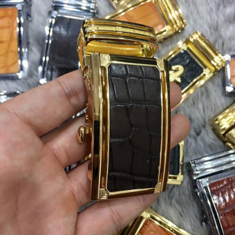 Đầu khóa thắt lưng cho dây da cá sấu, mặt khóa thắt lưng dây da cá sấu bản 3.5cm