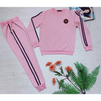 Bộ Quần Áo Nỉ Nữ Thu Đông - Bộ Thể Thao Nữ Chất nỉ Da Cá Kẻ Sọc Trẻ Trung Năng Động