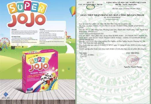 Siro Ăn ngủ ngon Super JoJo - Bổ sung Lysin, Vitamin B1, B6 giúp bé ăn ngon, ngủ tốt, tăng sức đề kháng- Hộp 20 ống