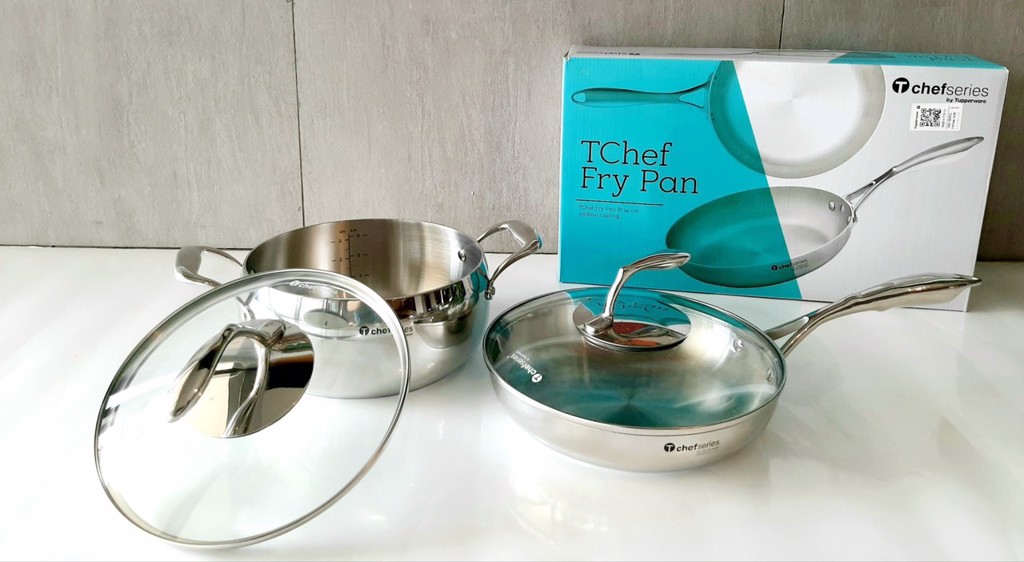 [HCM]Bộ Nồi Chảo Tupperware ( 1 nồi 3.8L kèm nắp + 1 chảo 24cm kèm nắp)