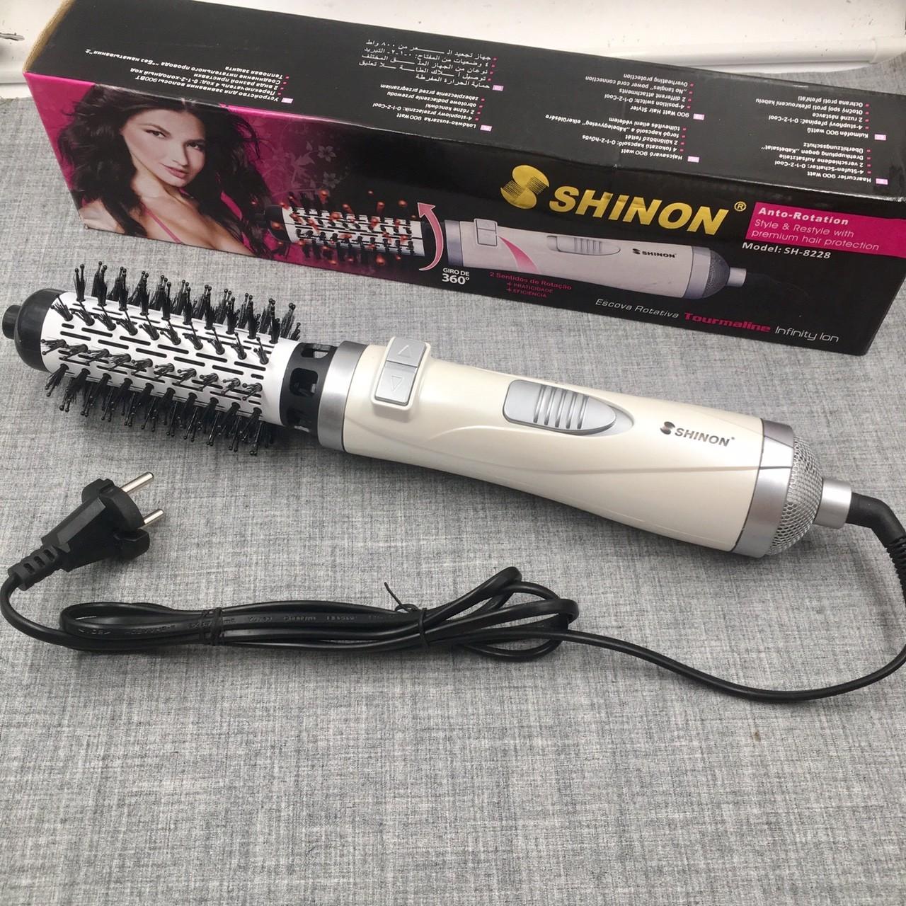 Lược điện sấy xoay 360 độ shinon sh-8228 cao cấp