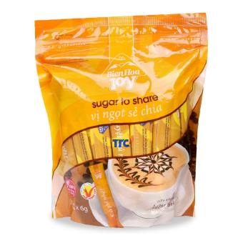 Đường Que Tinh Luyện/ Đường Que Cà Phê Biên Hòa Joy 300g ( (gói gồm 50 que x 6g) - DÙNG UỐNG CÙNG TRÀ VÀ CAFE