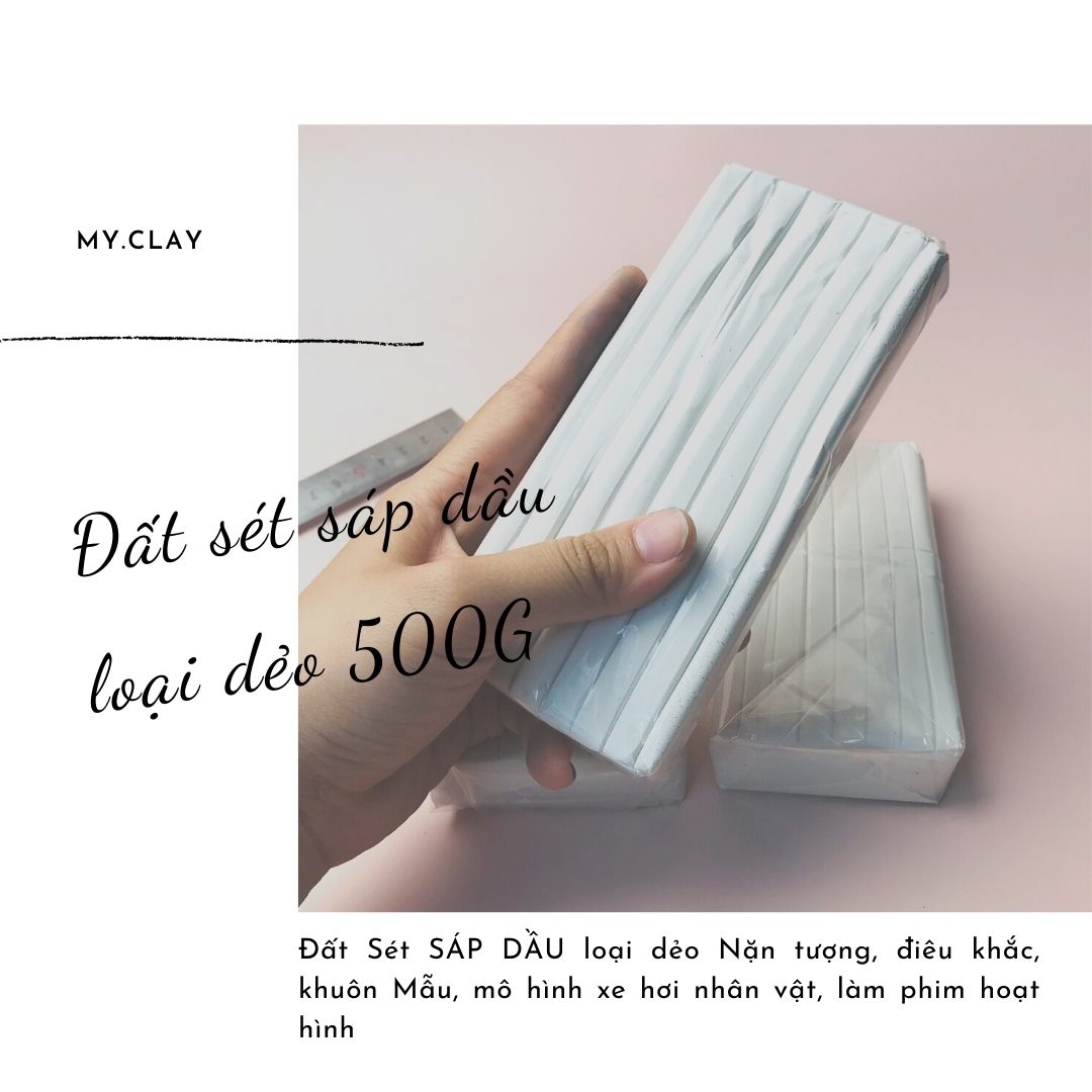 Đất Sét SÁP DẦU loại dẻo Nặn tượng, điêu khắc, khuôn Mẫu, mô hình xe hơi nhân vật, làm phim hoạt hình