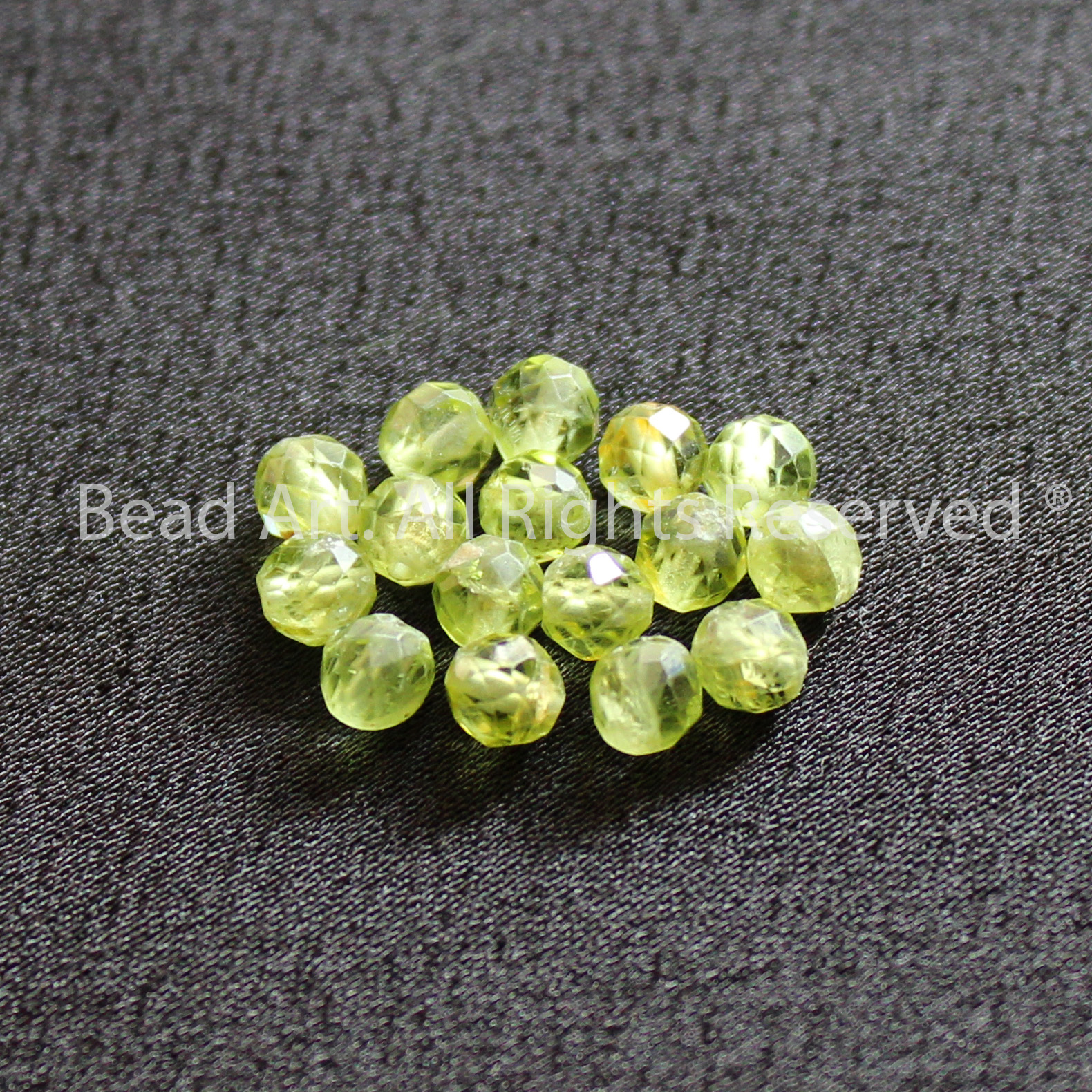 [5 Hạt/10 Hạt] 4MM Đá Peridot Xanh Lá Tự Nhiên (Xử Lý Nhiệt) Giác Cắt, Mộc, Hoả, Đá Phối Vòng Tay Phong Thuỷ, Chuỗi Hạt - Bead Art