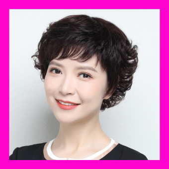 Tóc giả nữ trung niên xoăn Hàn Quốc cao cấp -TG49