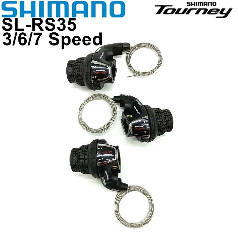 Shimano cần gạt nước xe đạp revoshift sl-rs35 cần gạt xoắn 3/6/7 tốc độ 18/21 sl rs35 phụ tùng xe đạp leo núi gấp được