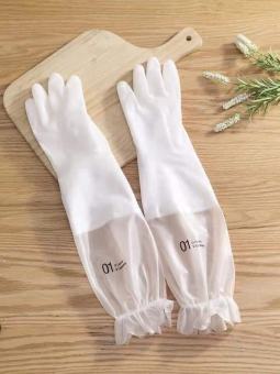 Đôi Gang Tay Cao Su Lót Nỉ, Loại Cổ Dài Có Bo Chun Chống Tuột, Hàng Siêu Dai Không Rách, TITM29