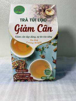 Trà túi lọc giảm cân đẹp da Bảo Khang hộp 40 gói, đồ uống giảm cân, trà lá sen, chè vằng, gạo lứt, bí đao, đỗ đen, khổ qua, cỏ ngọt
