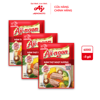Combo 3 gói Hạt nêm Aji-ngon 400g