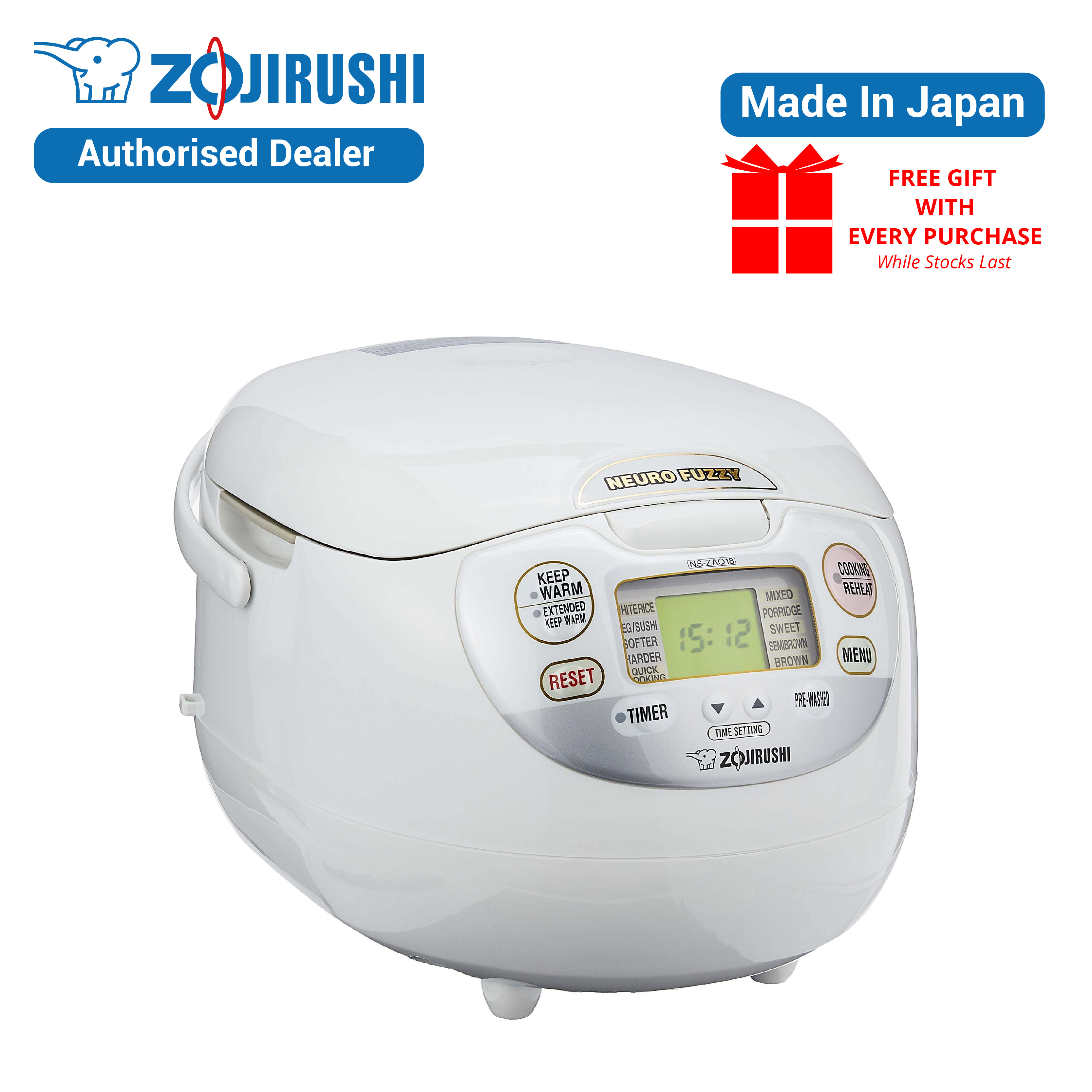 Zojirushi 1.0L Micom Fuzzy Logic Rice Cooker/Warmer NS-ZAQ10
